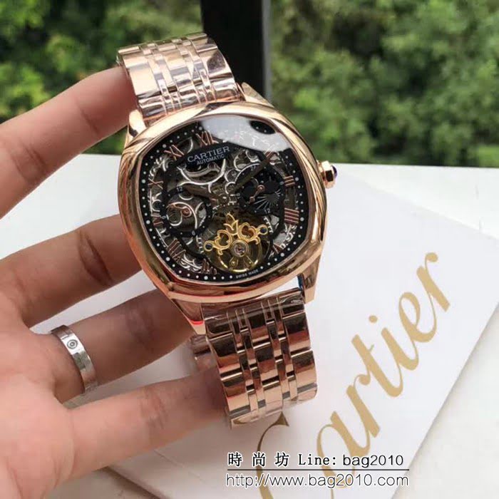 CARTIER卡地亞 最新設計鏤空新品 精品男士腕表 WSS2451